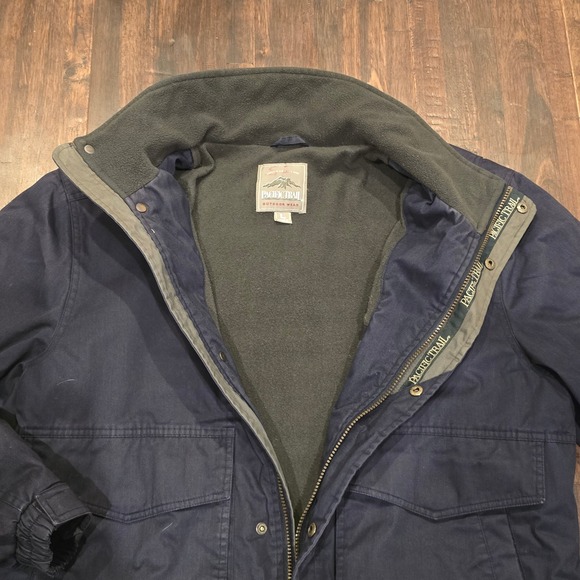 Vintage Pacific Trail Navy Blue Lined Bomber Jacket Mens Large Coat Outdoor - Picture 4 of 8